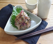 液体塩こうじでまろやか!鯵のなめろう!