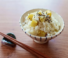 液体塩こうじでもっちり☆さつまいもご飯