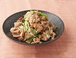 豚肉とねぎの塩こうじレモン炒め