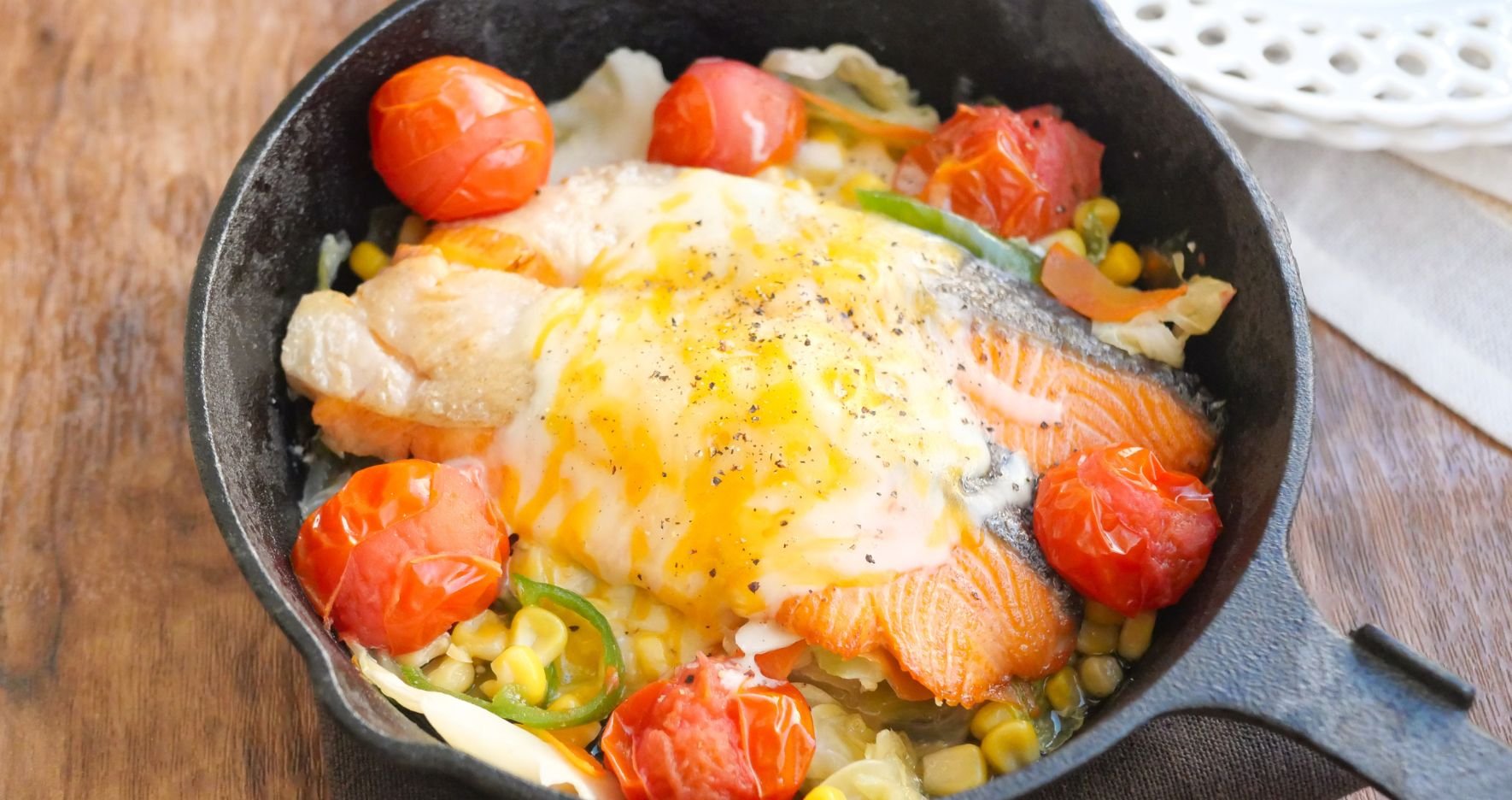 ほったらかしOK☺鮭のワンパンチーズ蒸し