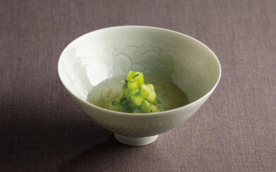 塩こうじ青トマトのビーフン