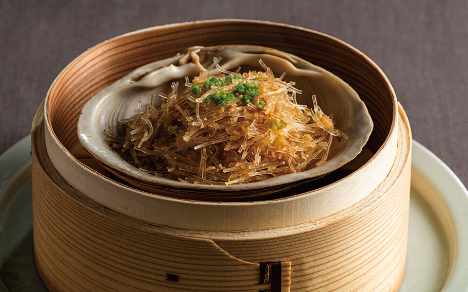 北寄貝の塩こうじ春雨蒸し