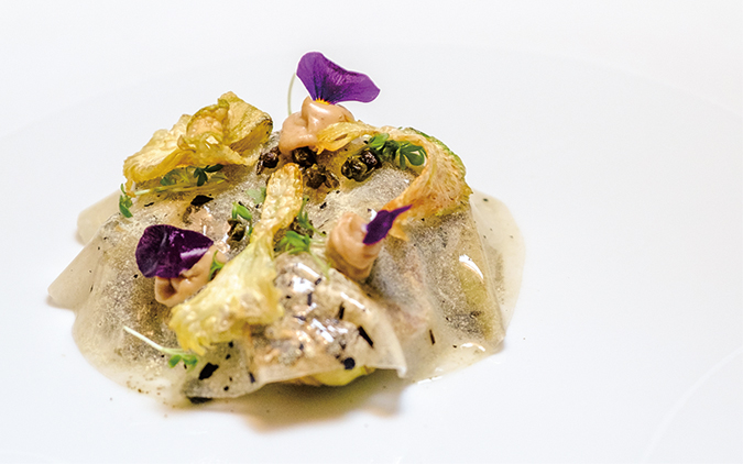 アーティチョークのグリル　タイムとレモンの香りをまとわせて