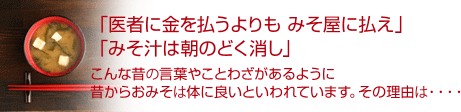 おみそを食べると体が喜ぶ理由