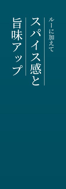 ルーに加えてスパイス感と旨味アップ