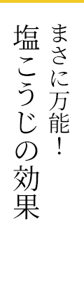 まさに万能 塩こうじの効果