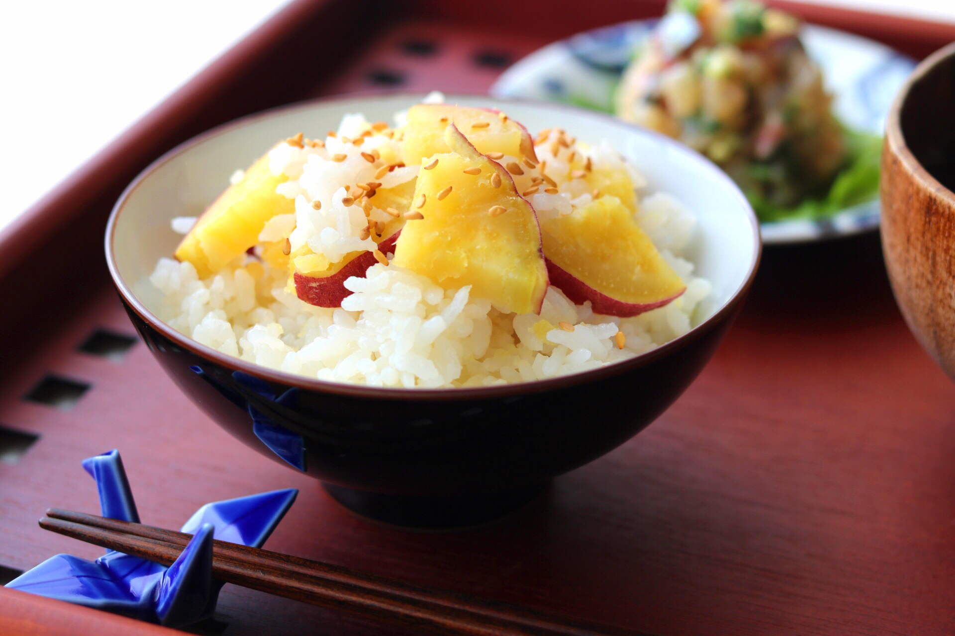 液体塩こうじでもっちり☆さつまいもご飯