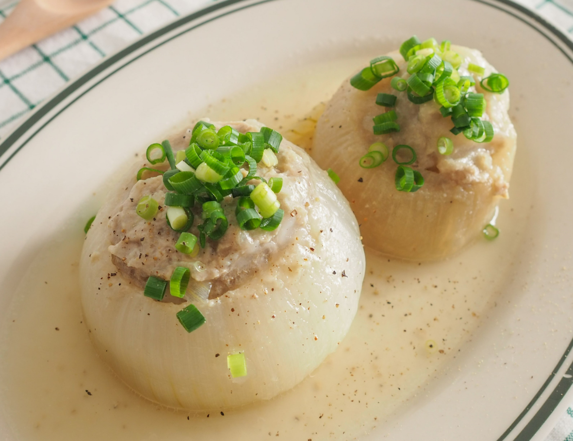 1/2日分の野菜！玉ねぎの肉詰め