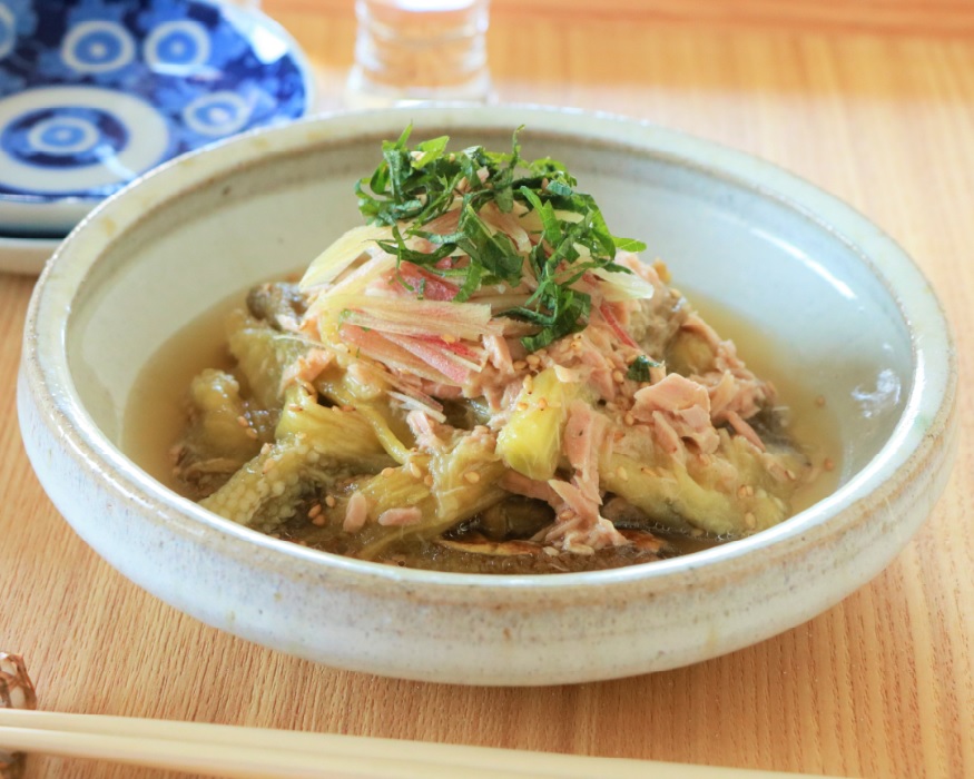 焼きなすとツナのさっぱり塩こうじ和え☀