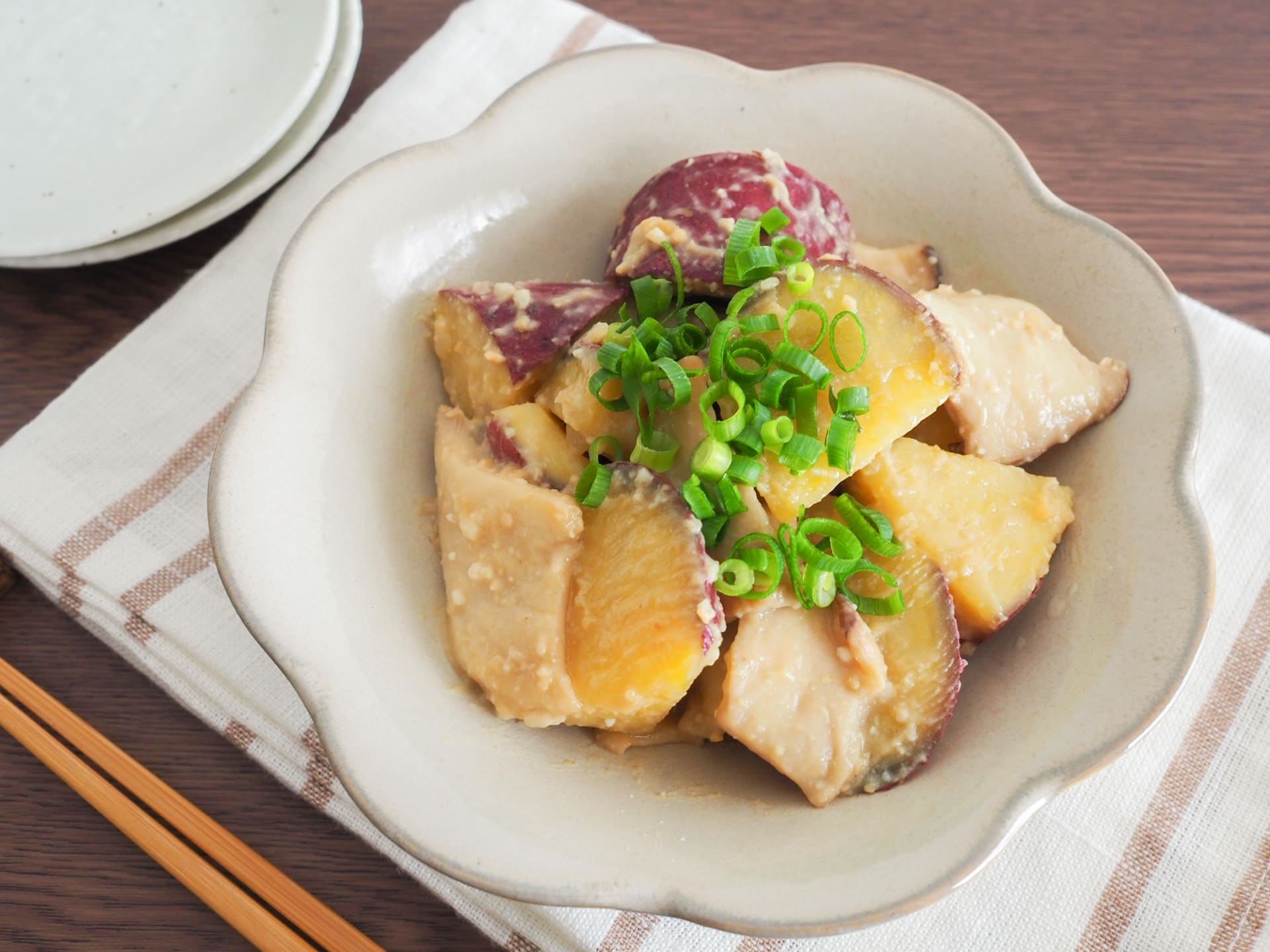 コクうま◎さつまいものみそバター炒め