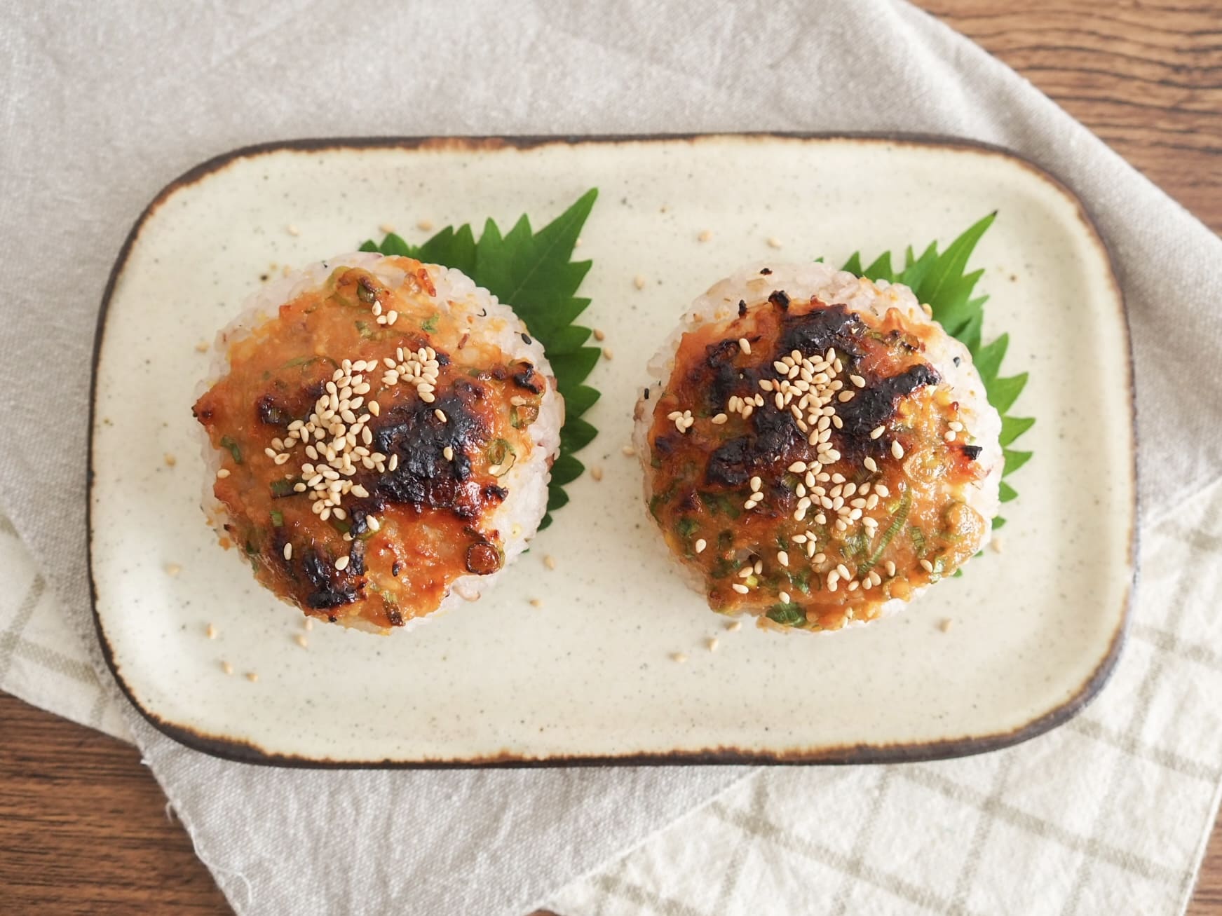 しょうがみその香ばし焼きおにぎり🍙