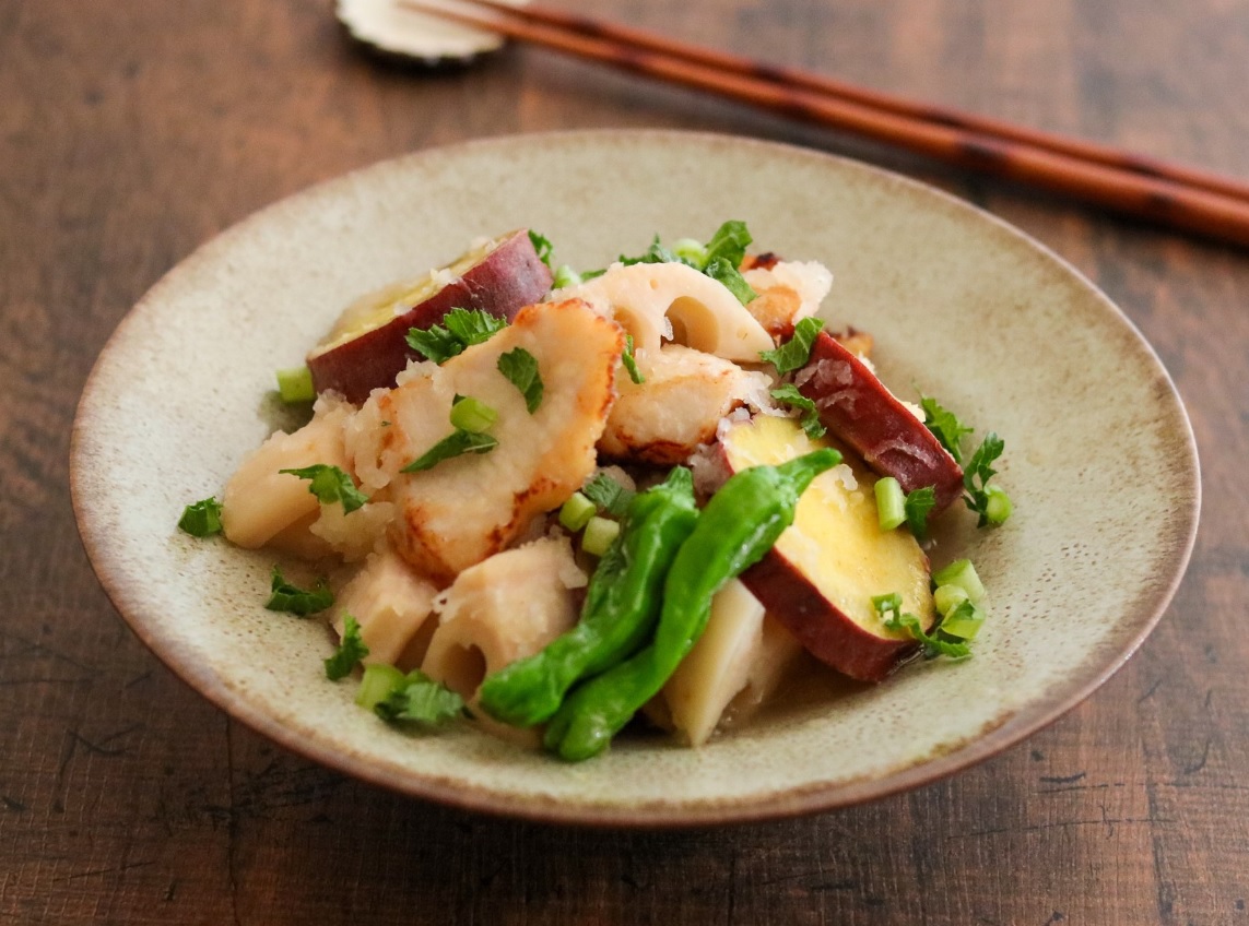 鶏肉と秋野菜のみぞれ揚げびたし♪