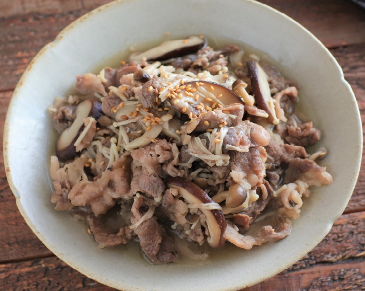 【下味冷凍】液塩で牛肉ときのこの旨煮☀