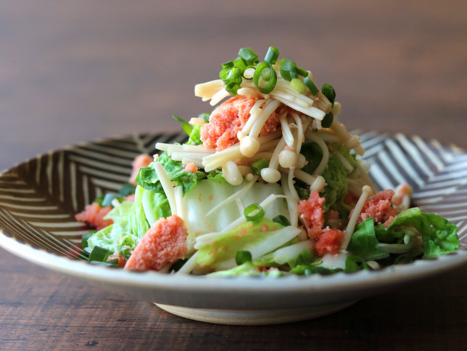 液体塩こうじで！　白菜と明太子のレンジ煮