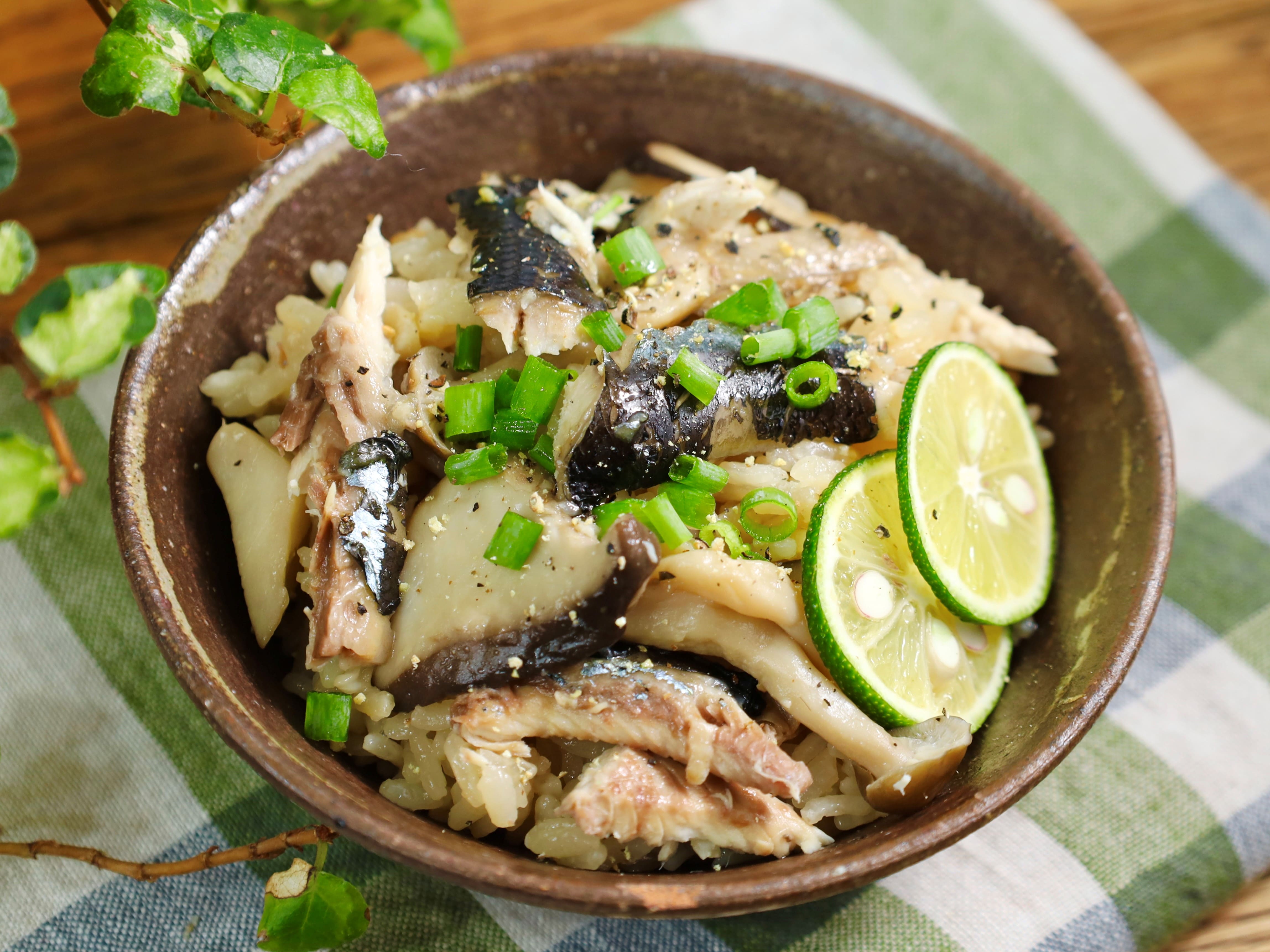 臭みなし！さんまときのこの炊き込みご飯🐟